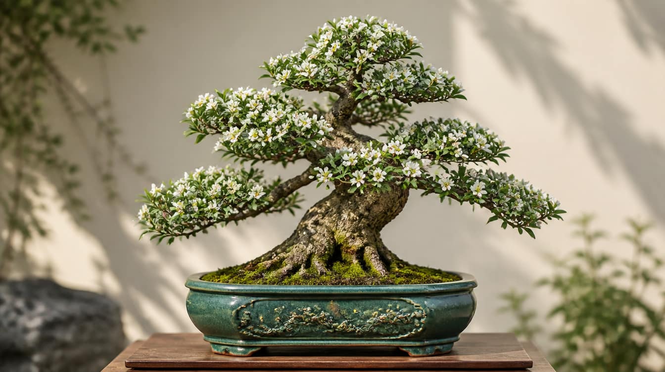 Ảnh: Cây Linh Sam Hoa Trắng Bonsai