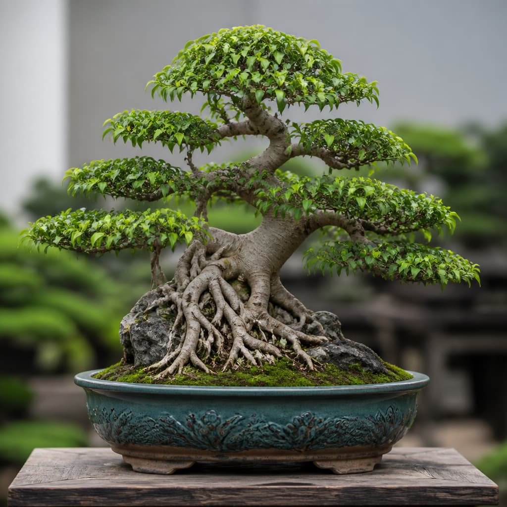 Cây Sanh lá móng Bonsai
