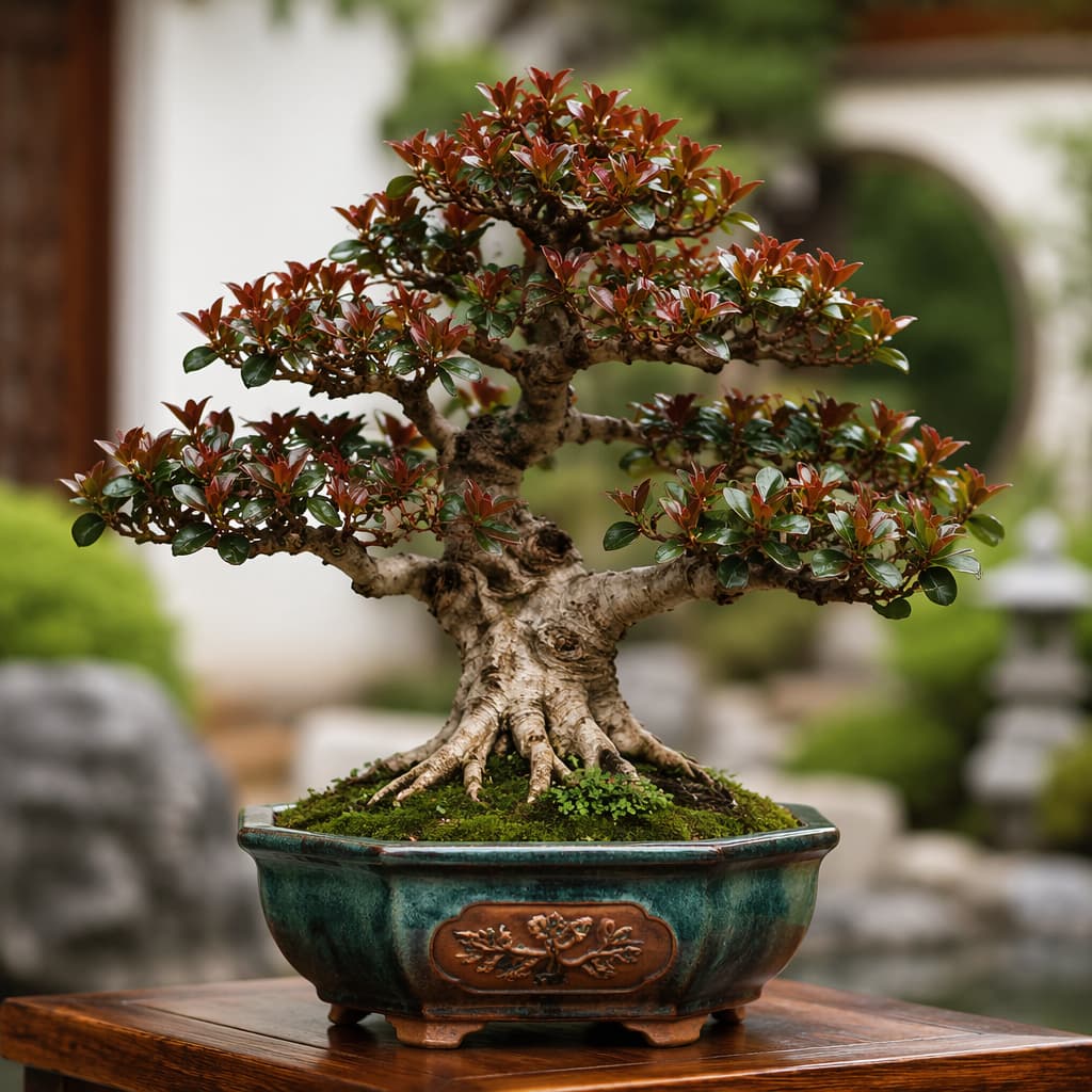Cây Si Búp Đỏ Bonsai